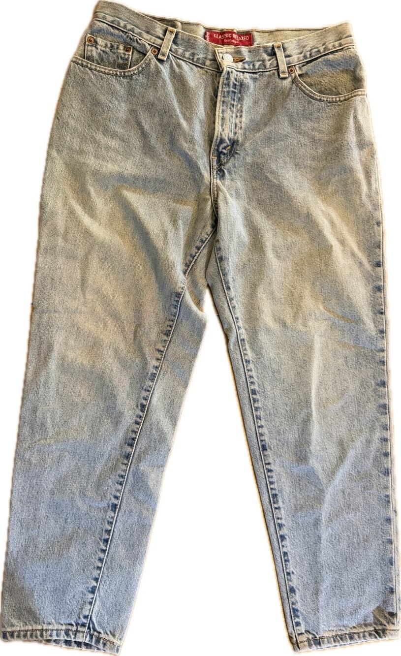 Levi's 550 Jeans Womens Petite 12 Light Wash Blue Relaxed Tapered Mid Rise